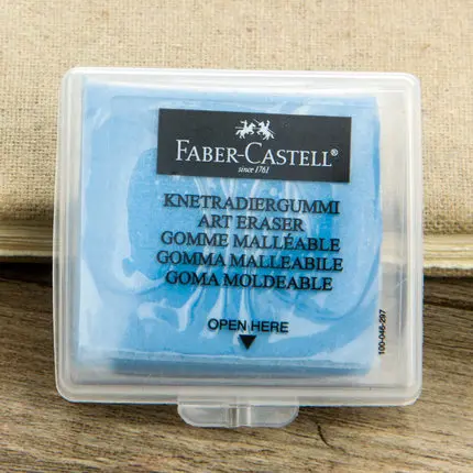 Faber-Castell 127220 резиновый мягкий ластик протирать пластичность разминаемая резина для художественного дизайна эскиз Пластилин канцелярские принадлежности - Цвет: Blue-With-Box