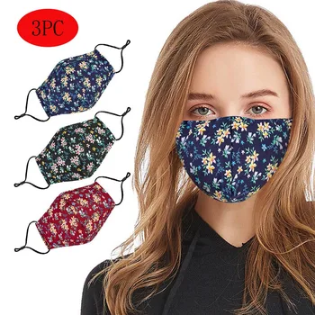 

Fashion PM2.5 Breathable Print Mouth Scarf Neck Unisex Face Scarf Neck Reusable Scarf Neck 3pc mondmasker wasbaar
