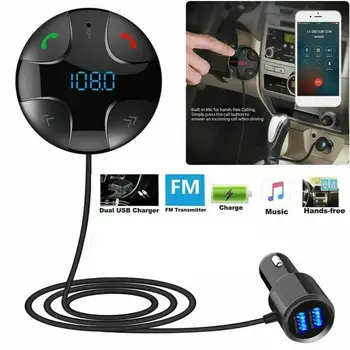 

Car Mp3 Player Card Car Music FM Transmitter Dual USB Cigarette Lighter Car Phone -Retardant ABS Materia Music FM transmitterl