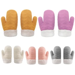 Kids Hats Winter Three-piece Suit Girl Child Boy Child Cashmere Fashion Colors Plus Velvet Warm Multi-colored Solid Color Gloves