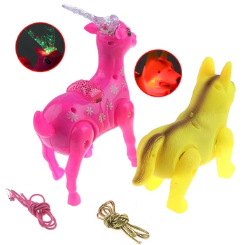 

Hot Cute Electric Music Walking Dog Toys LED Light Glow Electronic Pets Lantern Toy Children Kids Baby Girl Boy Educational Toys