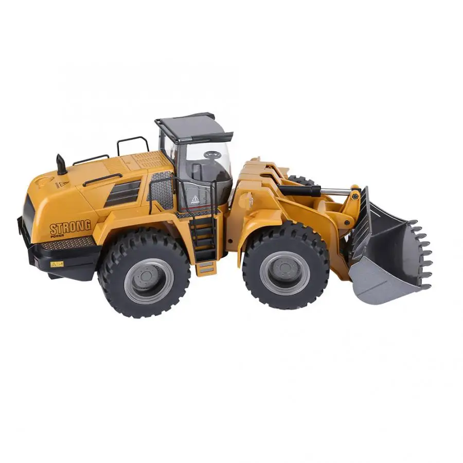 HUINA583 2,4G 1/14 10CH металлический RC экскаватор строительный инженерный автомобиль сплав дистанционного управления грузовик RC Металлические бульдозеры игрушки