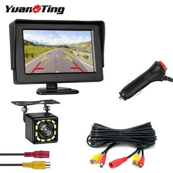 

YuanTing 4.3 inch LCD Monitor Kit Wire Single Power Supply Whole System and Rear View Backup Camera Waterproof Night Vision