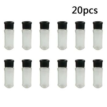 

20pcs Spice Sugar Salt Pepper Shaker Container Bottle Seasoning Jar Can Bottle Barbecue Condiment Kitchen Gadget Tool