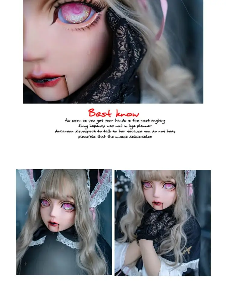 (HIDOLLS 15) маска для женщин и девочек ручной работы Силиконовая смола БДСМ кукла