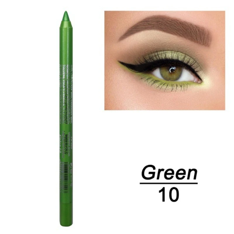 DNM цветная подводка для глаз, перламутровая ручка для теней для век, водостойкая и не Цветущая, макияж, стойкий карандаш для глаз TSLM1 - Цвет: 10