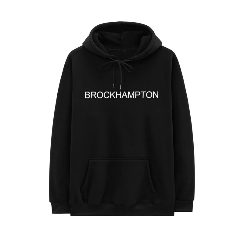 Худи мужское флисовое с надписью Brockhampton Повседневный пуловер свитшоты уличная
