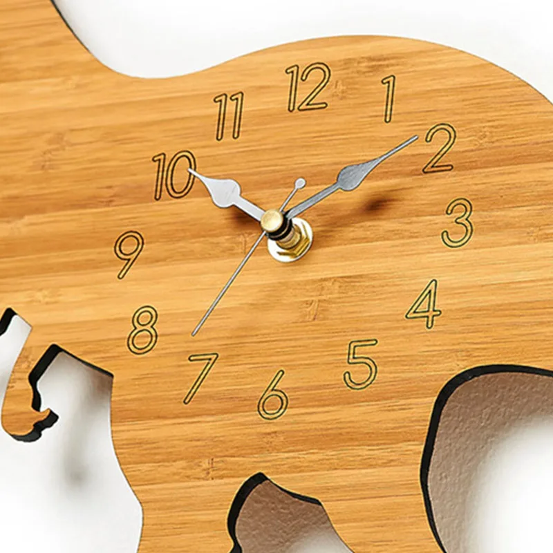 Креативные бесшумные настенные часы 3D современный дизайн динозавр деревянные наклейки тираннозавр рекс часы настенные часы для спальни домашний декор