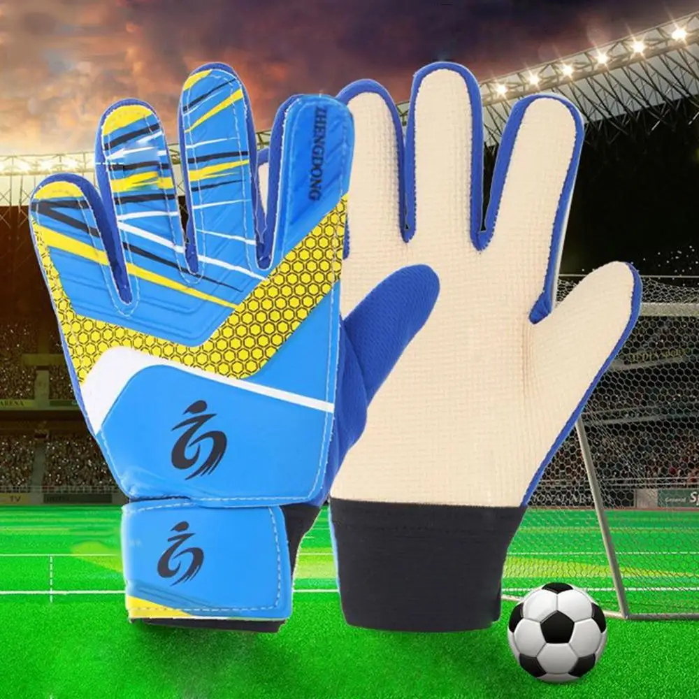 

Kid Students Goalie Gloves Protective Hand Palm Natural Latex Goalkeeper Mittens Kids Football Safety Gloves Goalkeeper Gloves