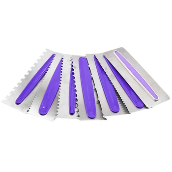 

7Pcs Stainless Steel Fondant Smooth Cake Shaping Smoother Cake Scraper Baking Pastry Tools Cake Decorating Tool Cake