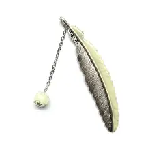 Со светящейся бусиной кулон Закладка-перо ретро Звезда Луна шпилька Мульти Стиль дополнительно со светящейся бусиной s флуоресцентные закладки LX9A