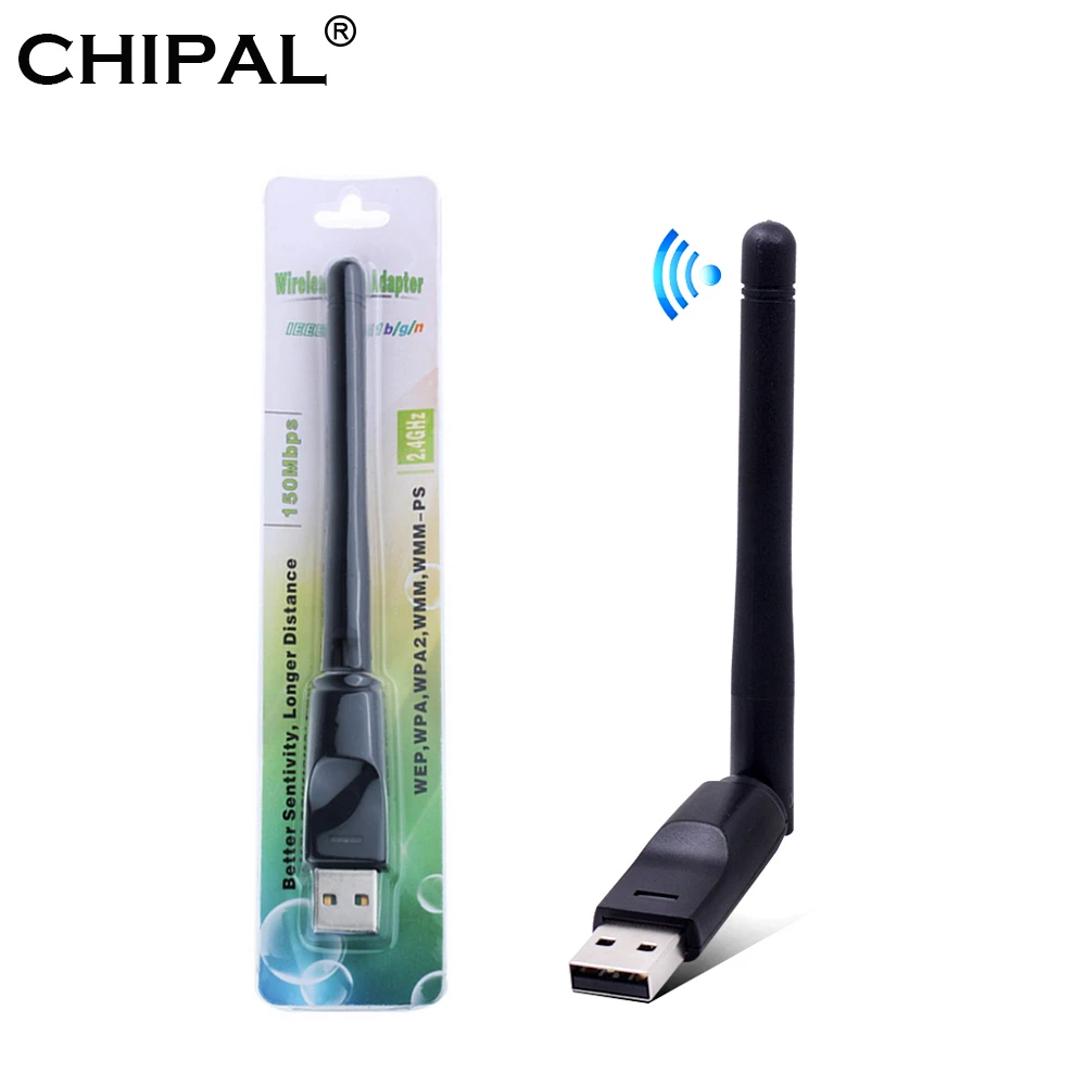 Chipal 150mbps Mt7601 Wireless Network Card Mini Usb Wifi Adapter Lan Wi-fi  Receiver Dongle Antenna 802.11 B/g/n For Pc Windows - Network Cards -  AliExpress