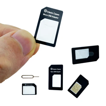 

SIM Card Adapter 4 in 1 micro sim adapter with Eject Pin Key Retail Package