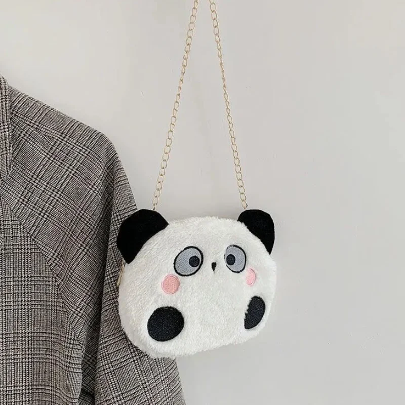 KEAKIA Panda Pattern Round Crossbody Bag Shoulder Sling Bag Handbag Purse Satchel Shoulder Bag for Kids Women