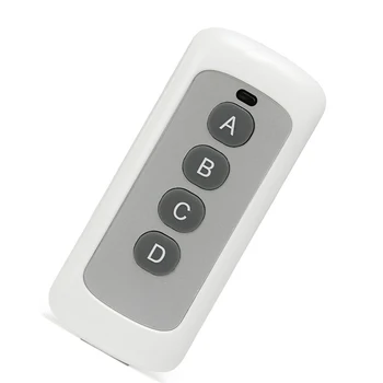 

433MHz Wireless RF Remote Control 4 Buttons Learning Code Electric Garage Rolling Door Window Opener Fob Controller