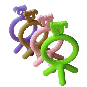 

Baby Teethers Cut Cat Pendant Necklace Accessory BPA Free Silicone Teether Chew Charms Newborn Baby Teething Toys