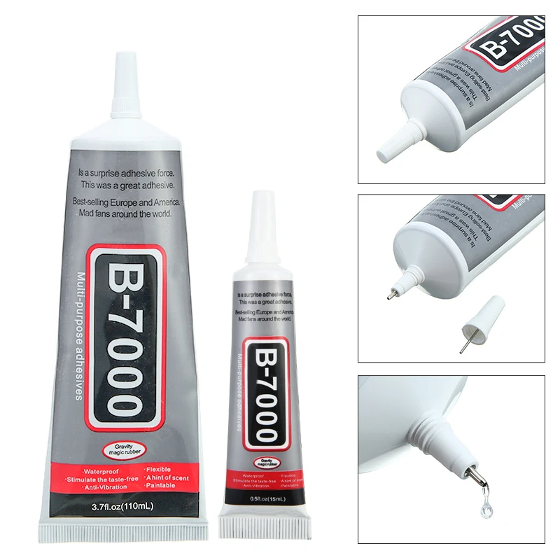 B7000 15/25/50/110ml прозрачный клеем ювелирных изделий для ногтей ремонта сотовых