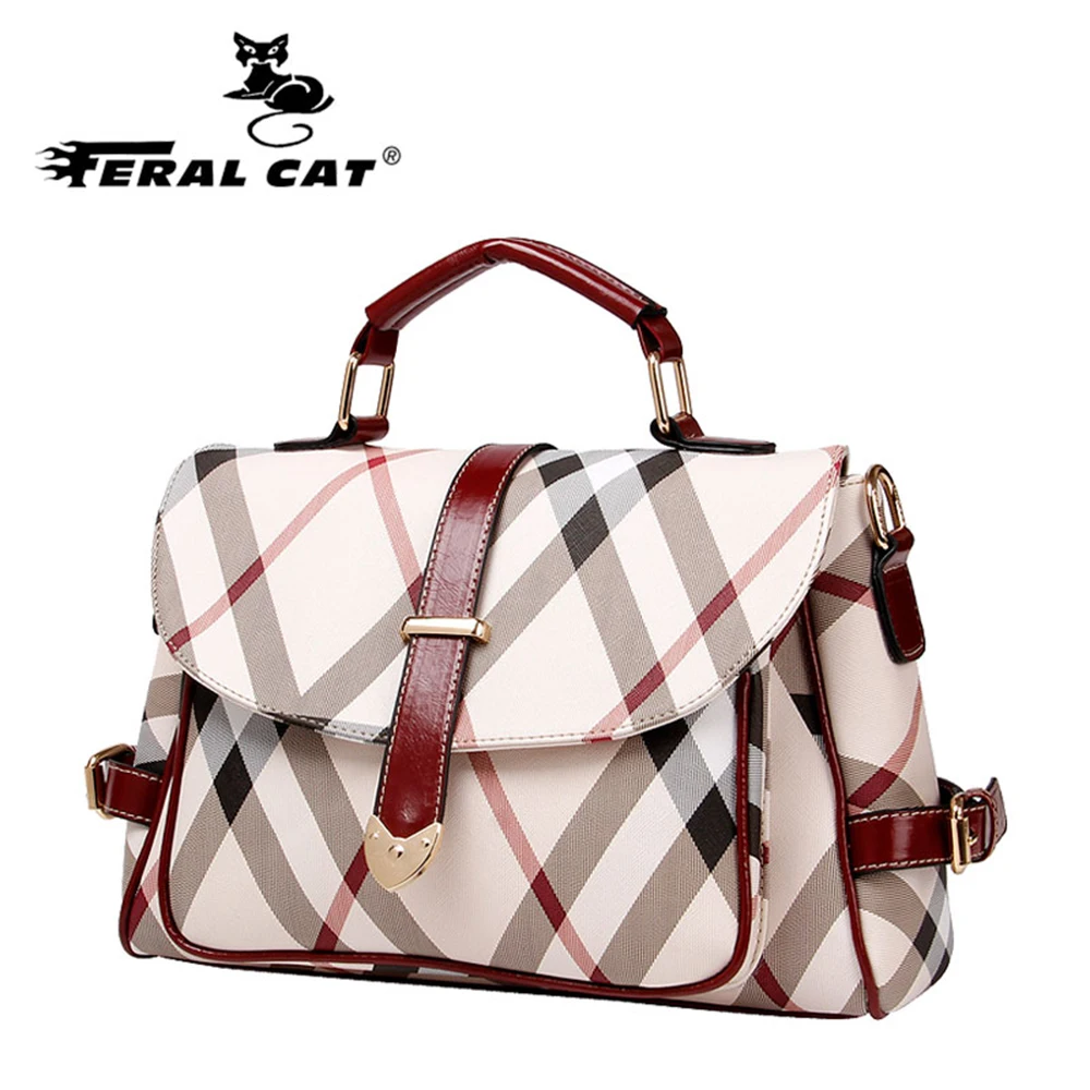 

Feral Cat Brand Handbag Female Bags Zipper Women Fashion Handbag PVC Leather Shoulder Bag Large Tote Ladies Purse