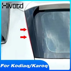 For Skoda Kodiaq / Karoq 2023 2024 Rear Window Side Spoiler Wing Gloss Black Decoration Trim Strip Exterior Styling Accessories