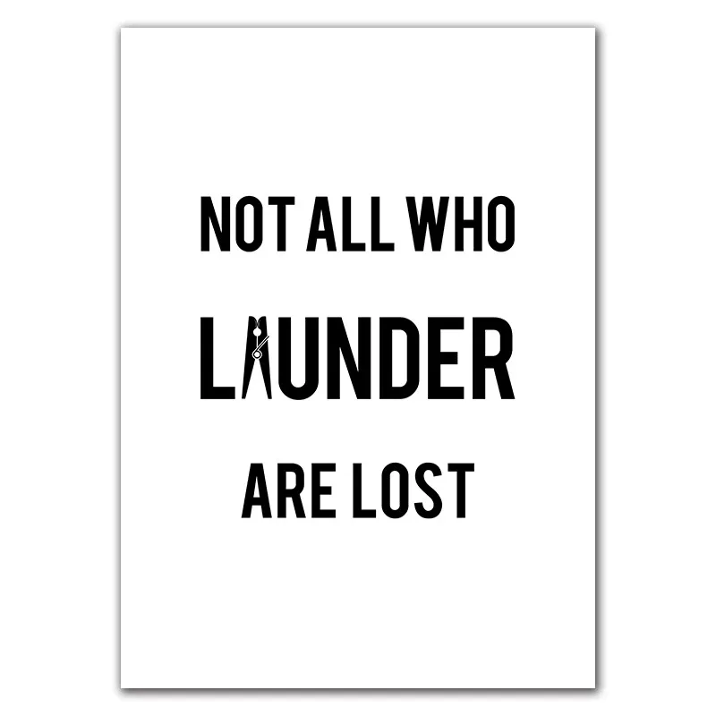 Laundry-Signs-Wall-Art-Canvas-Painting-Poster-Print-Black-White-Wash-Dry-Fold-Repeat-Molecular-Picture (6)