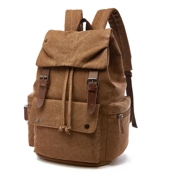 

New canvas bag shoulder computer bag Korean version of the tide bag shoulder student bag travel backpack