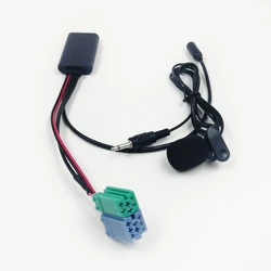Biurlink Adaptador de música y Audio estéreo para coche, dispositivo con Bluetooth 5,0, llamada telefónica, manos libres, AUX IN, ISO, 6 pines, para Renault Radio Updatelist