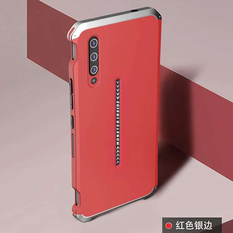 Red Silver Side Текстурированная антиосенняя Металлическая Рамка Пластиковая Задняя пластина для VIVO IQOO Pro Алюминиевый сплав IQOO Pro мобильный бампер чехол с подарком - Цвет: Red Silver Side