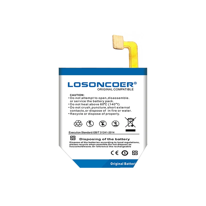 LOSONCOER 475 мАч последняя продукция Смарт часы батарея для Motorola Moto 360 2nd 42 мм 46 FW3S FW3L