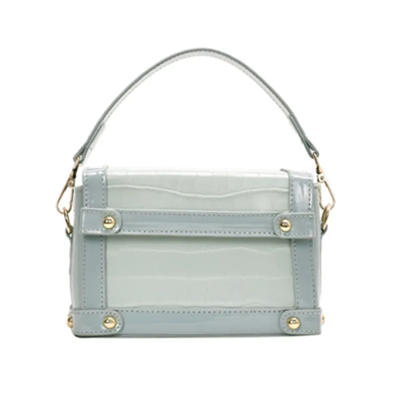 

New Shoulder Bag Female Youth Handbag Three-dimensional Woemn Messenger Bag Square Daily Bag Green Simple Style