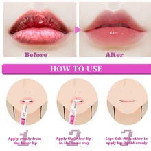 RtopR вишневый цвет, сыворотка для губ, маска, сухая трещина, шелушение исцеление, уменьшение губ, тонкие линии, эссенция, увлажняющий, красота, уход 3 мл