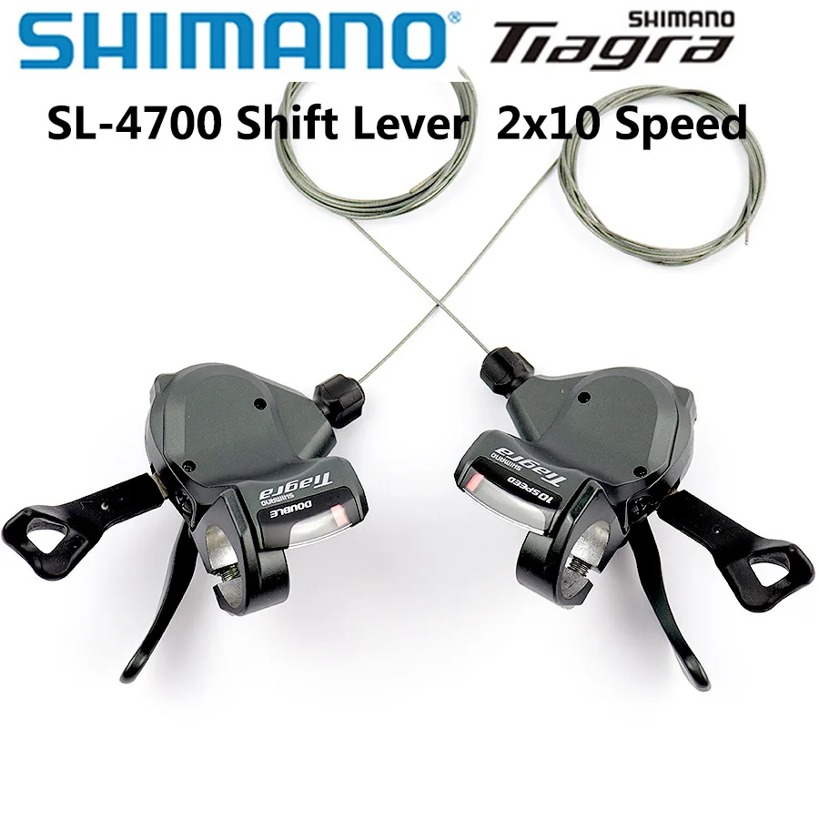 Composants Cyclisme Shimano Levier De Vitesses Shimano Tiagra SL-4700 - 10 Vitesses Droit - Pour Vélo Route Barre Plate Levier Guidon Plat 2050mm