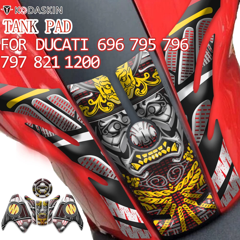 Kodaskin Motorycle 3d Printing Gas Cap Sticker Fuel Tank Protection Decal Tank Pad Sticker For Ducati Monster 696 796 795 1100 Decals Stickers Aliexpress