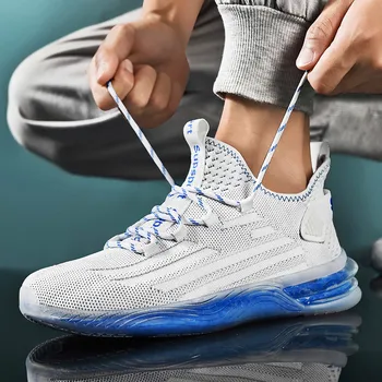 

2020 Mesh Men's Casual Shoes Summer breathable lace non-slip fashion large size trendy men's shoes mesh shoes Zapatillas Hombre