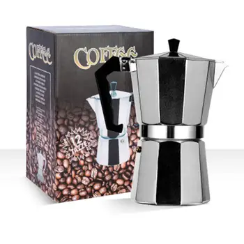 

Moka Pots Aluminum Coffee Pot 50/100/150/300/450/600ml Coffee Maker Espresso Percolator Stovetop Mocha Pot Electric Stove