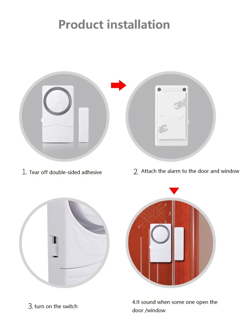 Darho безопасности беспроводной независимый Магнитный автономный датчик магазин для дома для окна двери охранная сигнализация безопасности