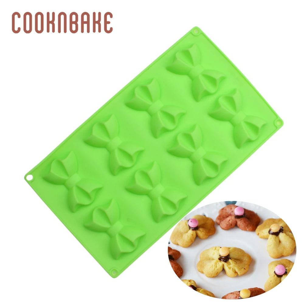 COOKNBAKE Silicone Mold for cake pastry Bow French dessert chocolate form Bowknot biscuit decoration tool DIY birthday | Дом и сад