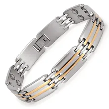 Целебный Магнитный браслет для мужчин и женщин 316L нержавеющая сталь забота о здоровье двойной Ele мужчин ts Магнитный Серебряный браслет ручной цепи