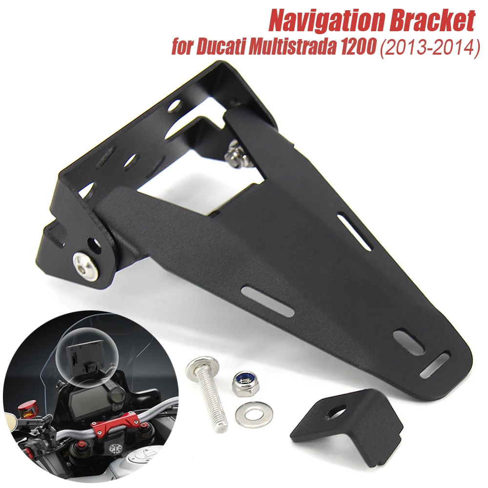 Moto 2013 2014 Per Ducati Multistrada 1200 Supporto Per Telefono Gps Supporto Per Staffa Caricatore Usb Gps Moto