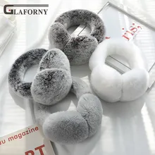 Корейская версия нового кролика рекс настоящие меховые наушники зимние сохраняющие тепло уха покрытие эластичный мех ушной мешок можно сложить
