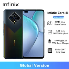 Infinix-teléfono móvil inteligente Zero 8i versión Global, smartphone con pantalla de 6,85 pulgadas, cámara frontal de 16MP, batería de 4500mAh, cargador de 33W, 8GB de RAM, 128GB ROM