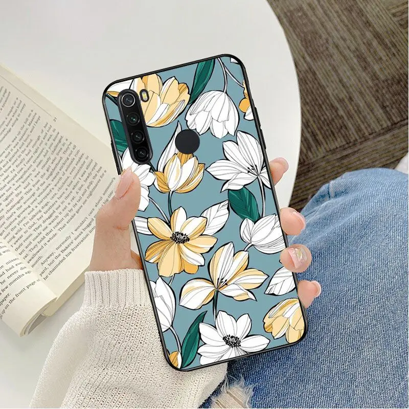 Colorful ink painting flowers