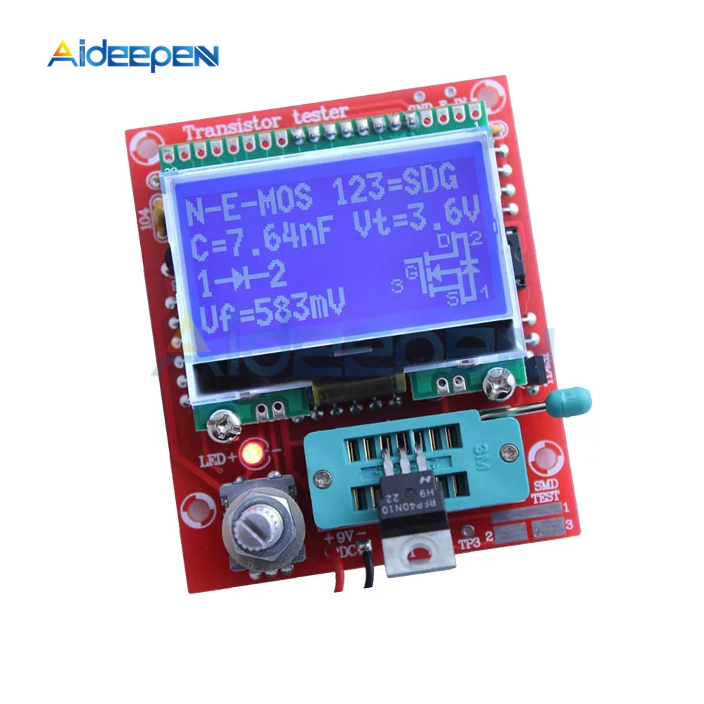DIY KITS LCD M328 Transistor Tester LCR Diode Triode Capacitance ESR Voltage Meter PWM Square Wave Frequency Signal Generator