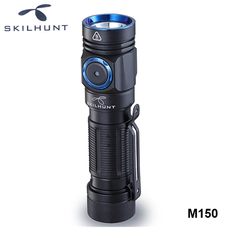 

Skilhunt M150 M200 Cree XPL Portable USB Magnetic Charging AA 14500 18650 CR123 Flashlight with Magnet Tail Cap Removable Clip