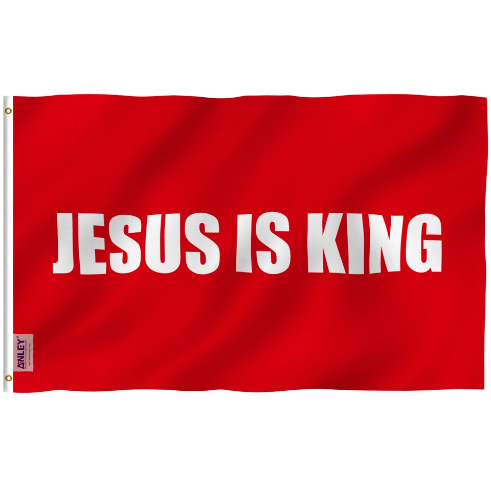 Jesus is King Christian Flag 3x5 Foot