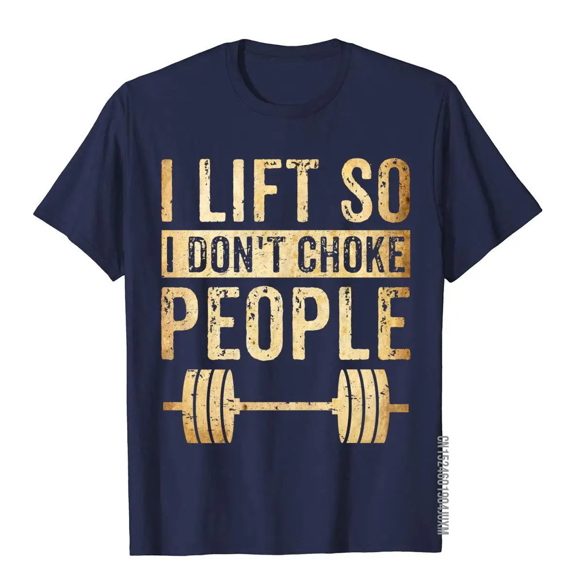 I Lift So I Don't Choke People - Weightlifting T-shirt__97A2035navy