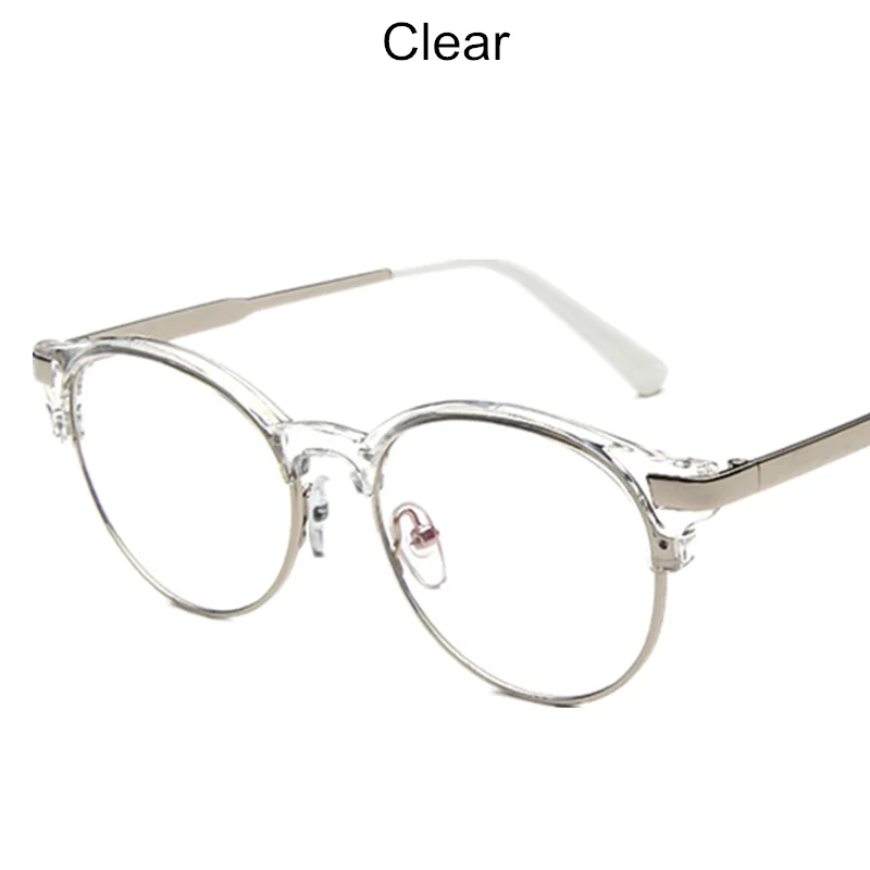 KOTTDO, классические круглые очки, оправа для женщин, винтажные очки для глаз, оправа для мужчин, компьютер, очки по рецепту, оправа - Цвет оправы: clear