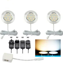 Точечный светодиодный тонкий Встраиваемый прожектор потолочный светильник 110 V-220 V кухонный шкаф дисплей шкаф ванная комната Светильник встроенный