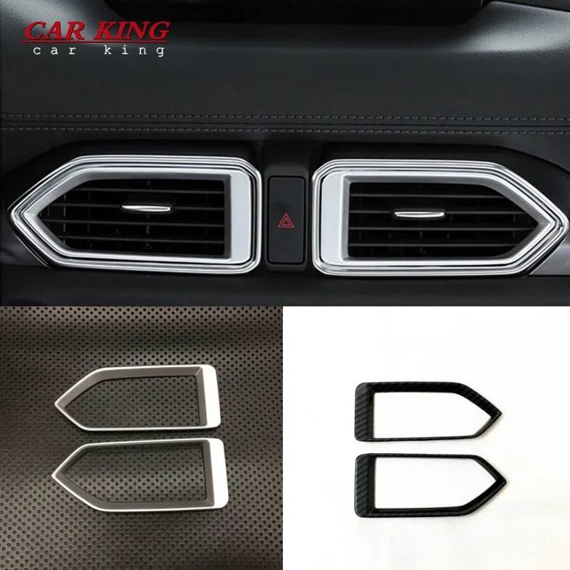 

ABS Matte For Mazda CX-5 CX 5 2017 2018 19 Car middle air outlet Decoration Cover Trim car sticker Car Accessories Styling 2pcs