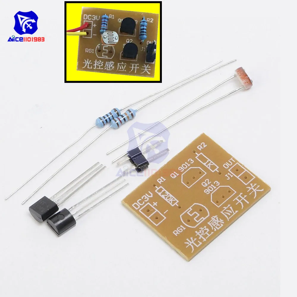 

5PCS/Lot Light Sensor Controller Switch DIY Kit Photosensitive Induction Switch Kits DIY Electronic Integrated Circuit Suite