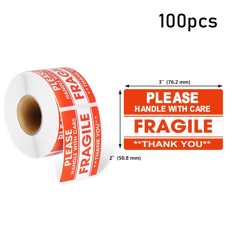 Fragile Warning Label Stickers Logistics Accessories Hazard The Goods  Handle With Care Warning Labels Express Label Adhesive 